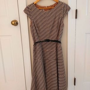 Anne Klein Zebra Print Stripe Dress
